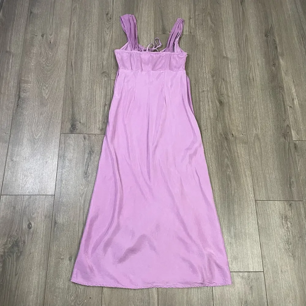 Madewell Square Neck Sleeveless Chic Party Trendy Midi Dress US Women's 2 New